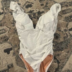 J. Crew White Swimsuit size 8